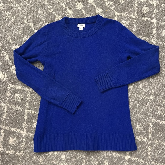 J. Crew cobalt blue Reimagined crew neck sweater - Picture 9 of 12